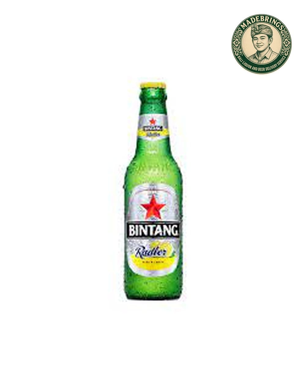 Bintang Radler Lemon 330ml bottle with the MadeBrings emblem