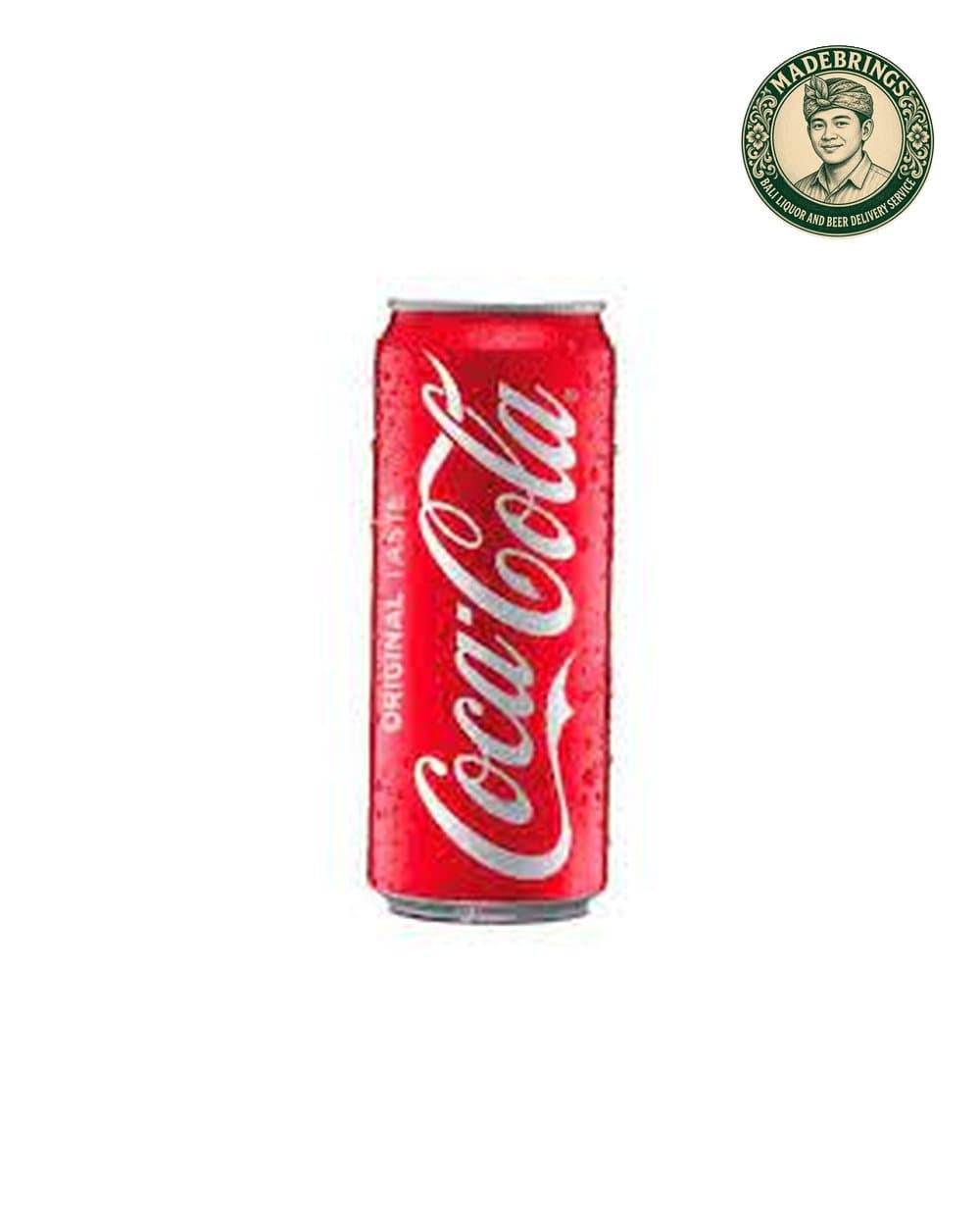 Coca-Cola Original 250ml can with the MadeBrings emblem