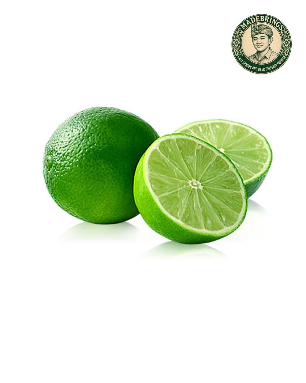 Three limes with the MadeBrings emblem