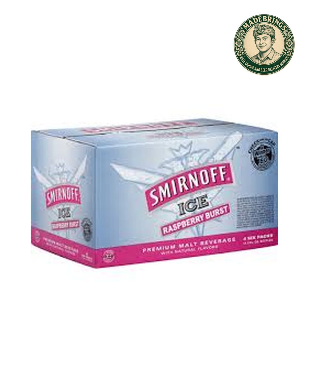 Box of Smirnoff Ice with the MadeBrings emblem