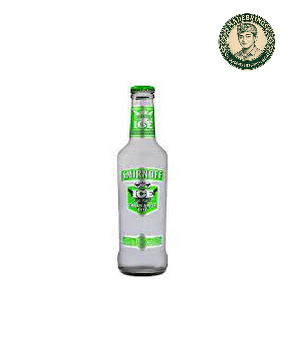 Smirnoff Ice Green Apple 275ml bottle with the MadeBrings emblem