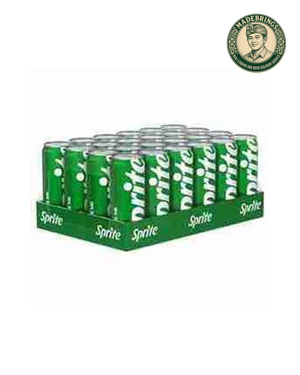 Box of Sprite cans with the MadeBrings emblem